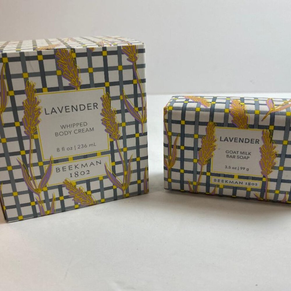 Beekman 1802 Lavender Whipped Body Cream and Goat Milk Bar Soap